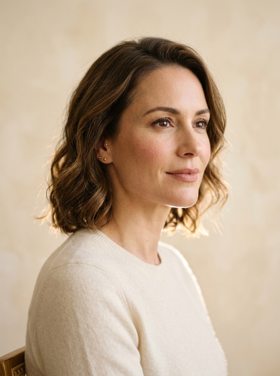 Defined chin and jawline profile after chin filler treatment