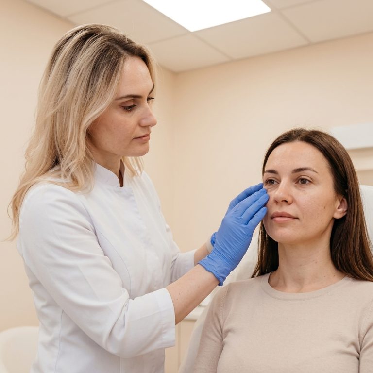 Dr. Borakowski examining patient at Desert Bloom Scottsdale