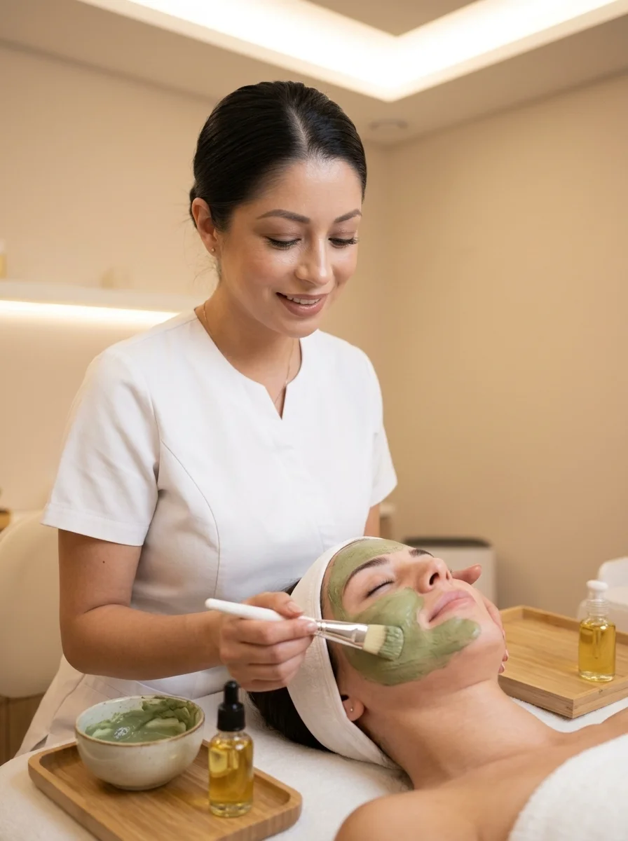 Organic facial botanicals and products at Desert Bloom Skincare Scottsdale