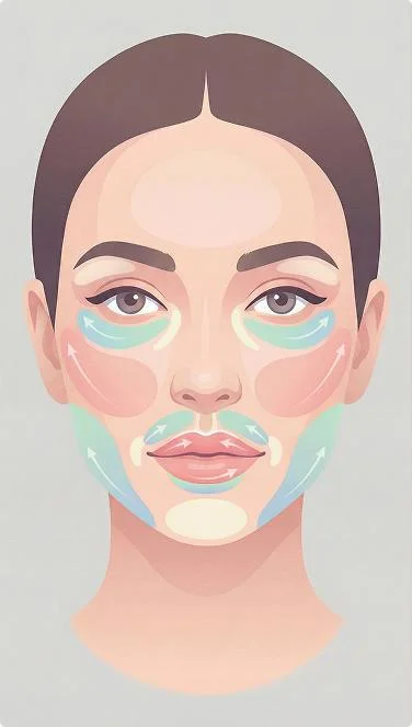 Face map for Dermal Fillers — six injectable zones