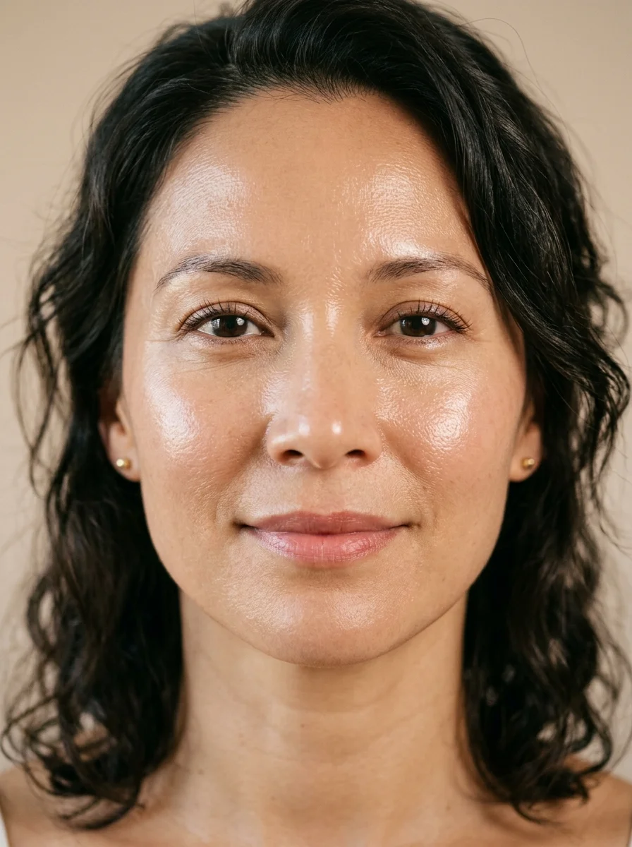 Smooth radiant skin after dermaplaning — refined texture and natural glow