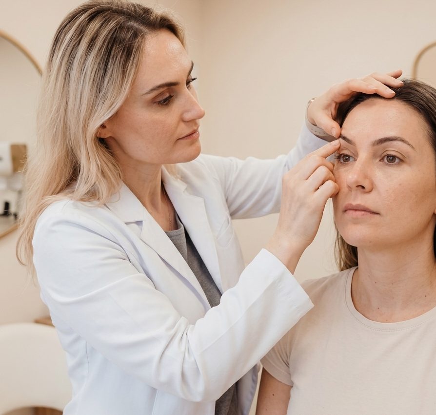 Pseudo-ptosis consultation with Dr. Borakowski — most aesthetic patients fit this category