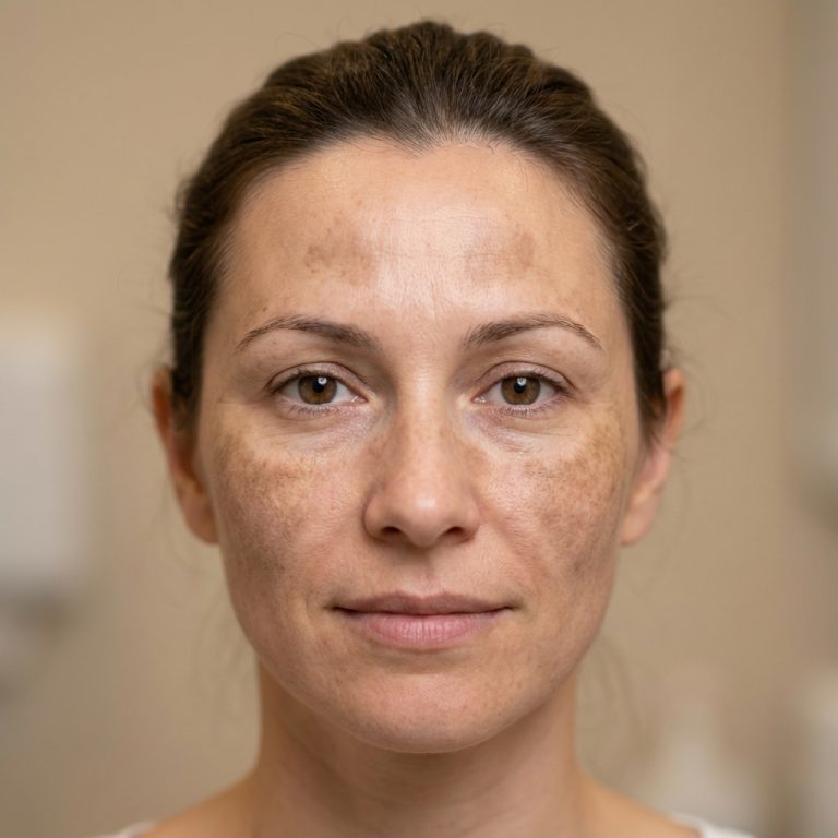 Melasma — visible signs on patient's face