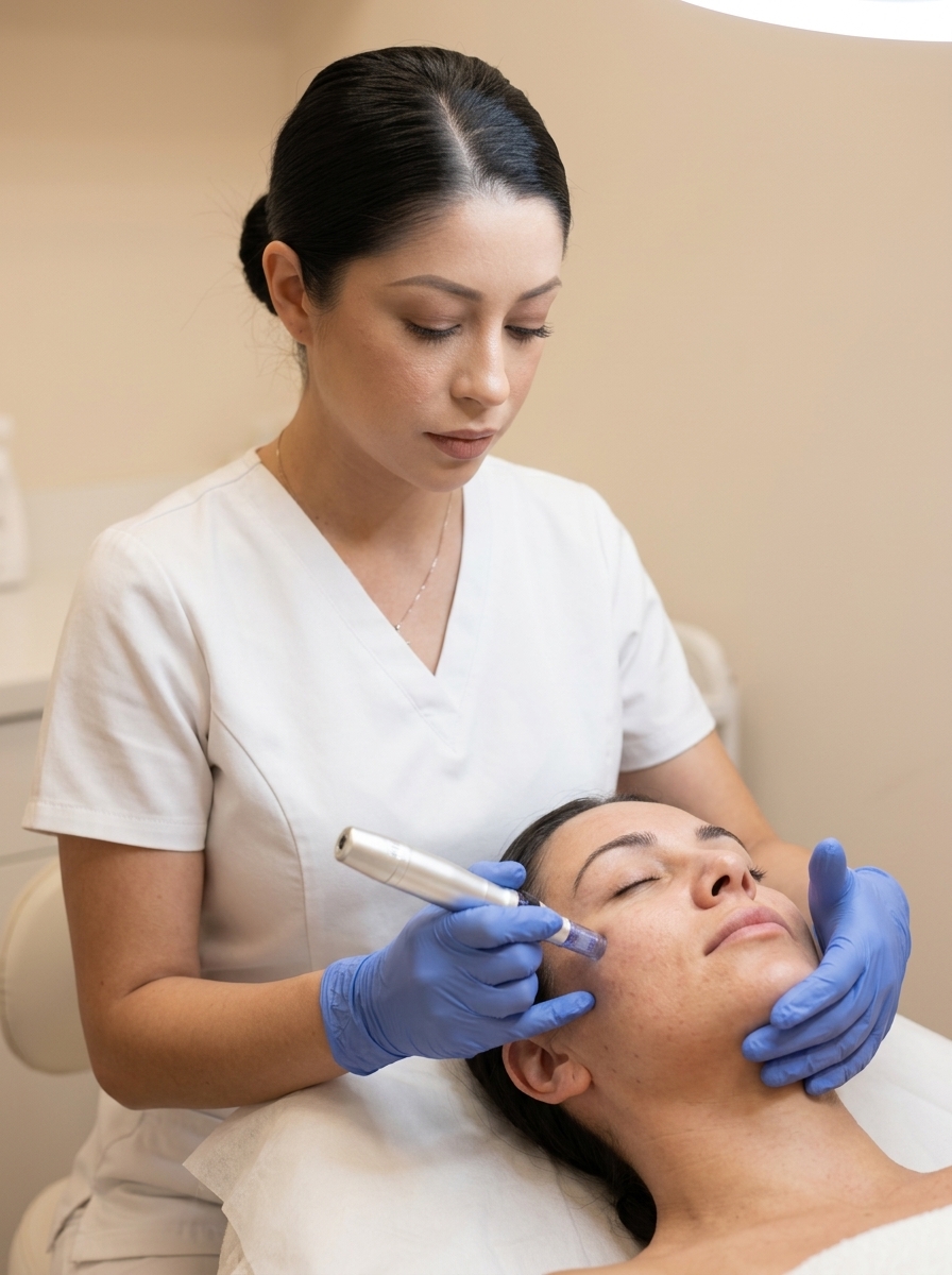 Microneedling treatment session at Desert Bloom Skincare Scottsdale