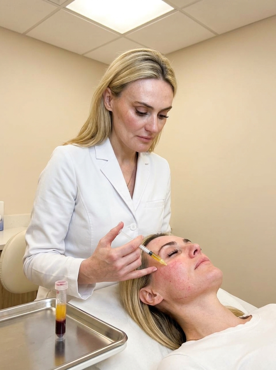 Dr. Borakowski performing PRP microneedling at Desert Bloom Skincare Scottsdale