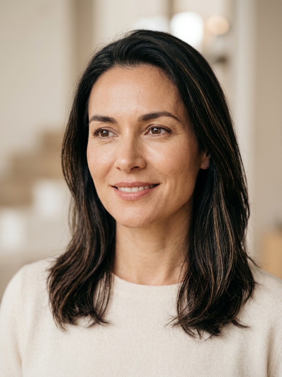 Woman in her 40s with naturally refreshed appearance after PDO thread lift