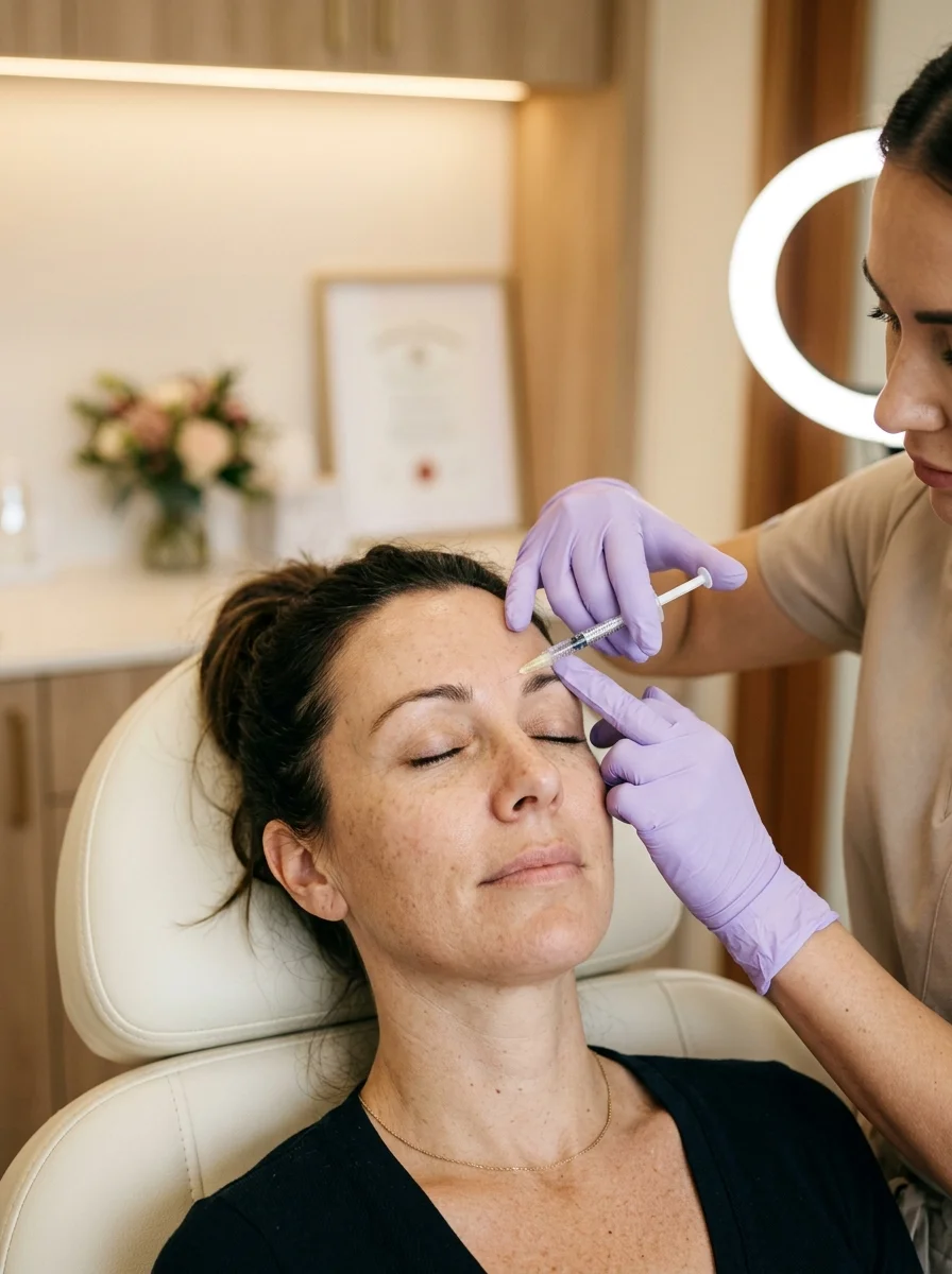 Daxxify injection procedure for frown lines in Scottsdale