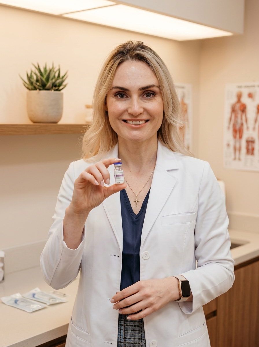 SKINVIVE by JUVEDERM hyaluronic acid skin booster vial held by Dr. Borakowski