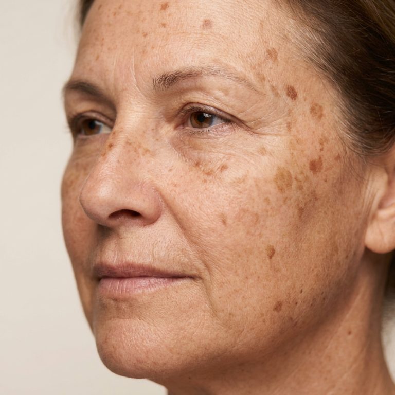 Sun Spots — visible signs on patient's face
