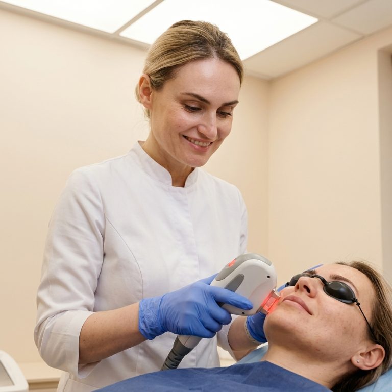 Dr. Borakowski examining patient at Desert Bloom Scottsdale