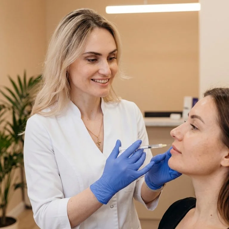 Dr. Borakowski examining patient at Desert Bloom Scottsdale