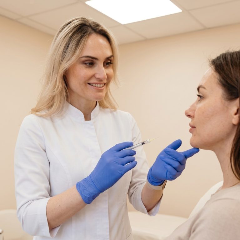 Dr. Borakowski examining patient at Desert Bloom Scottsdale
