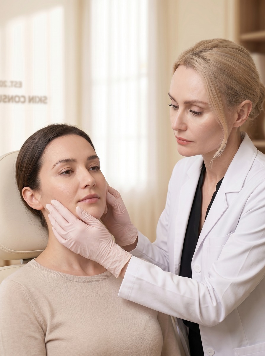 Dr. Natalya Borakowski cheek filler consultation at Desert Bloom Skincare