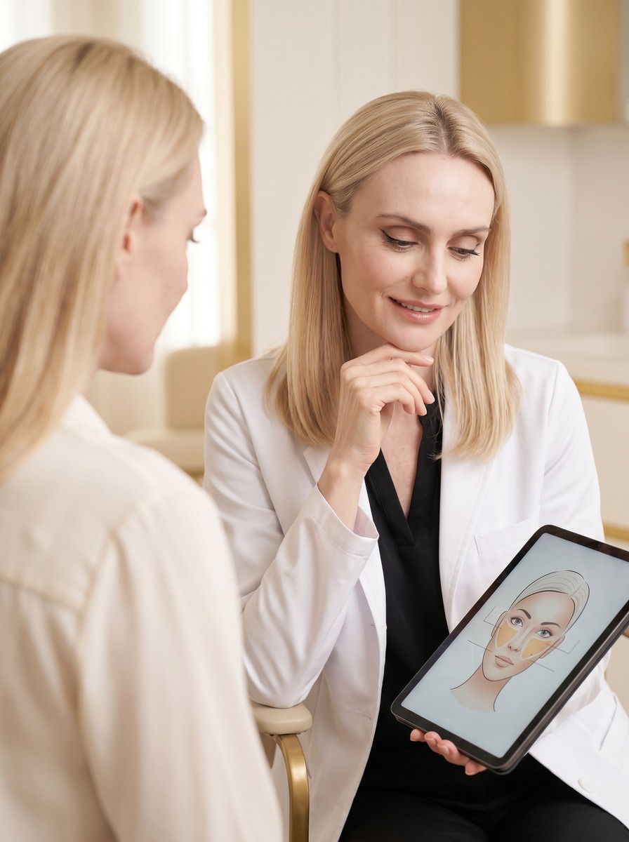 Dr. Borakowski discussing treatment plan with patient
