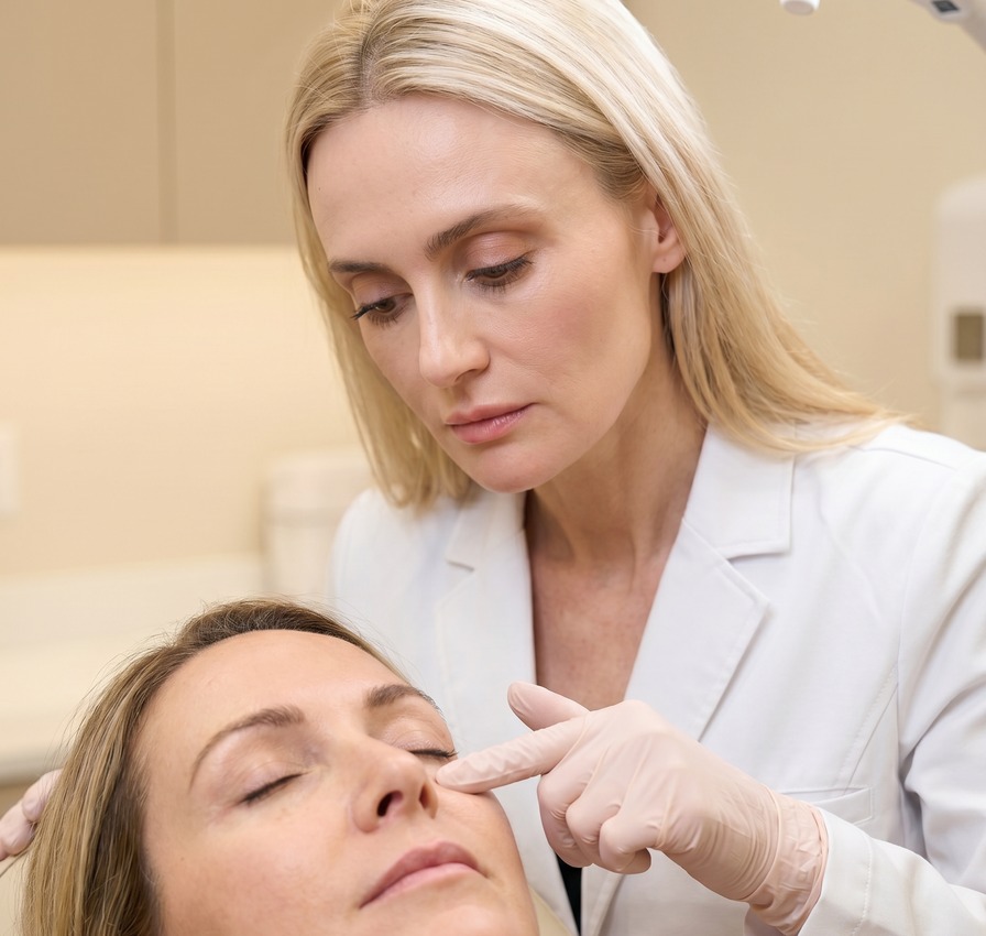 Dr. Natalya Borakowski nasolabial fold consultation at Desert Bloom Scottsdale