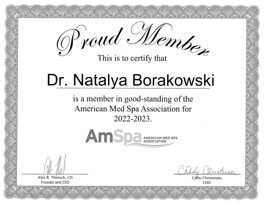 American Med Spa Association (AmSpa) — Member in Good Standing (2022–2023)