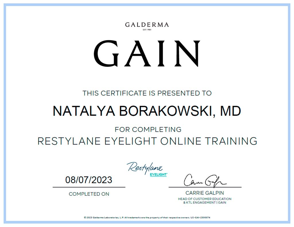 Galderma GAIN — Restylane Eyelight Online Training (2023)