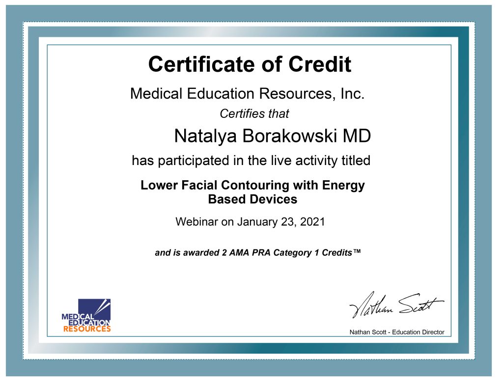 Medical Education Resources — Lower Facial Contouring with Energy-Based Devices (CME, 2021)