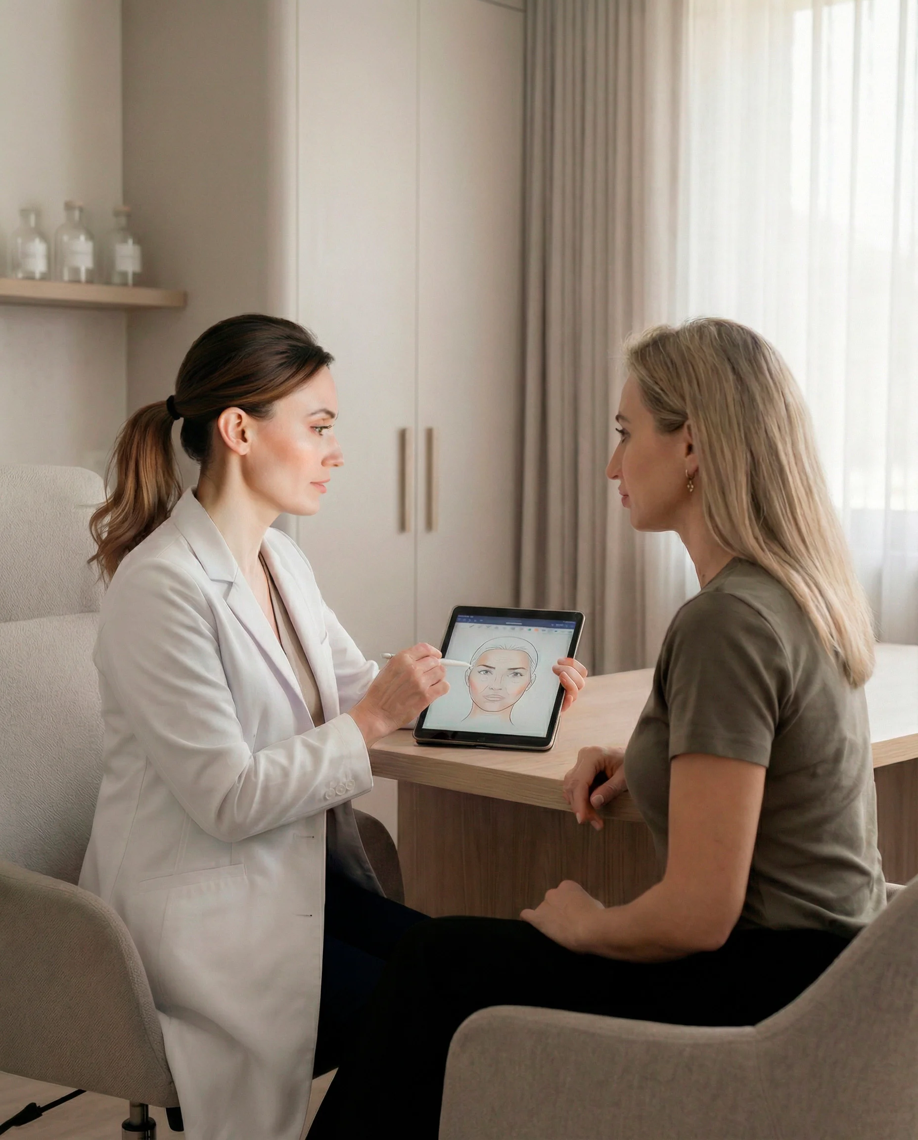 Provider reviewing long-term treatment and cost planning with a patient